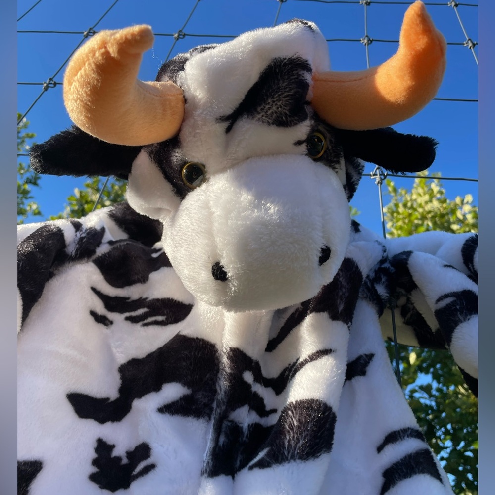 Black and White Kid’s Cow Costume